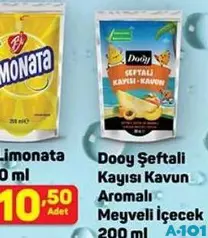 DOOY ŞEFTALİ KAYISI KAVUN AROMALI MEYVELİ İÇECEK 200 ML